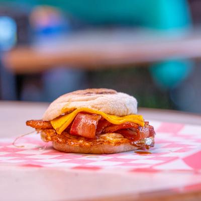 Bacon breakfast sandwich.