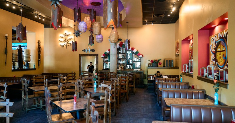 Interior, diner area, wide view