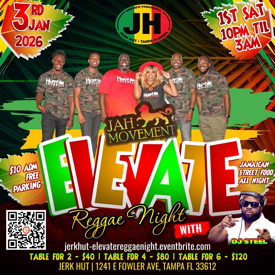ELEVATE: Reggae Night | Jah Movement Band in Tampa, FL event photo