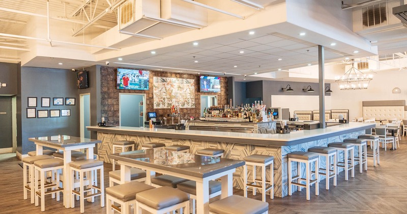 Interior, a bar with bar stools