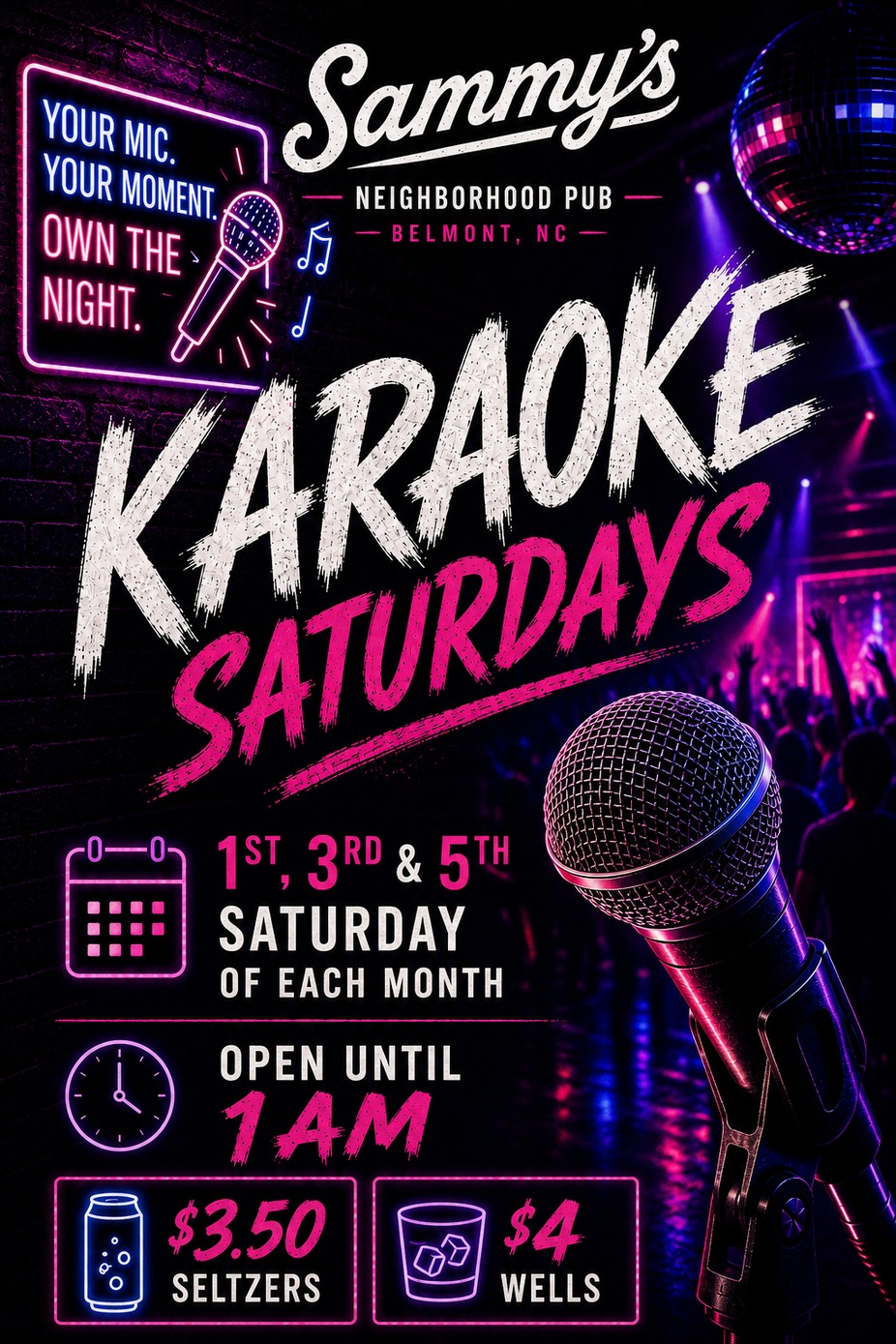 Saturday Night Karaoke event photo