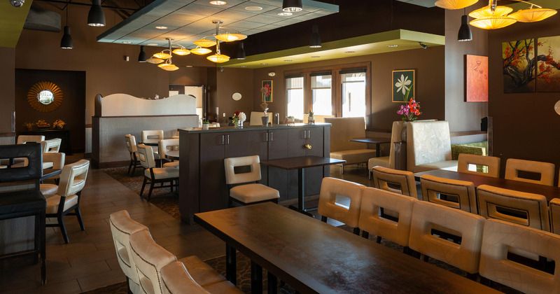 Interior, tables lined up