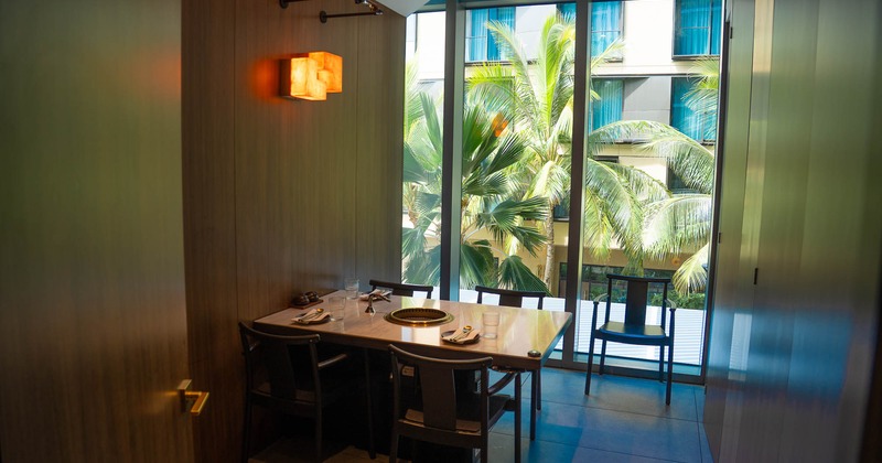 Interior, tables and chairs ready for guests