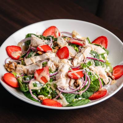 Spinach and gorgonzola salad.