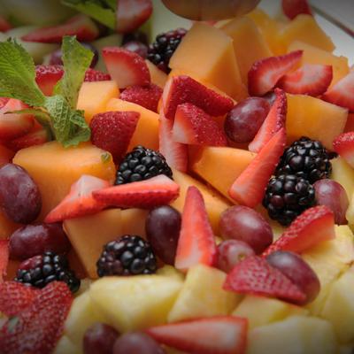 Fruit tray, close up