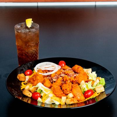 Fried chicken salad.