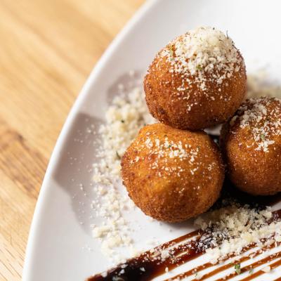 Arancini Mia, crispy risotto croquettes.
