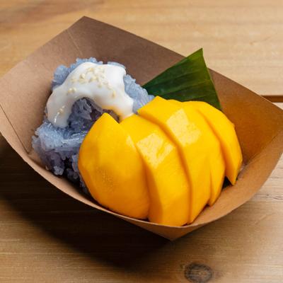 A serving of mango sticky rice.