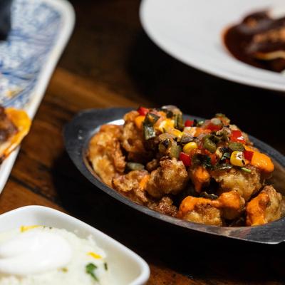 Caulitflower Frita at 13 Tacos & Taps.