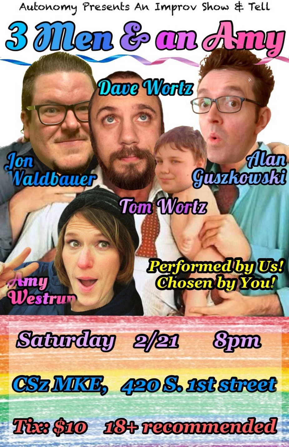 Autonomy Comedy Presents: 3 Men and an Amy event photo