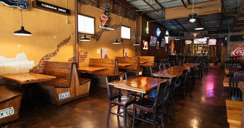 Dining area, tables ready for customers