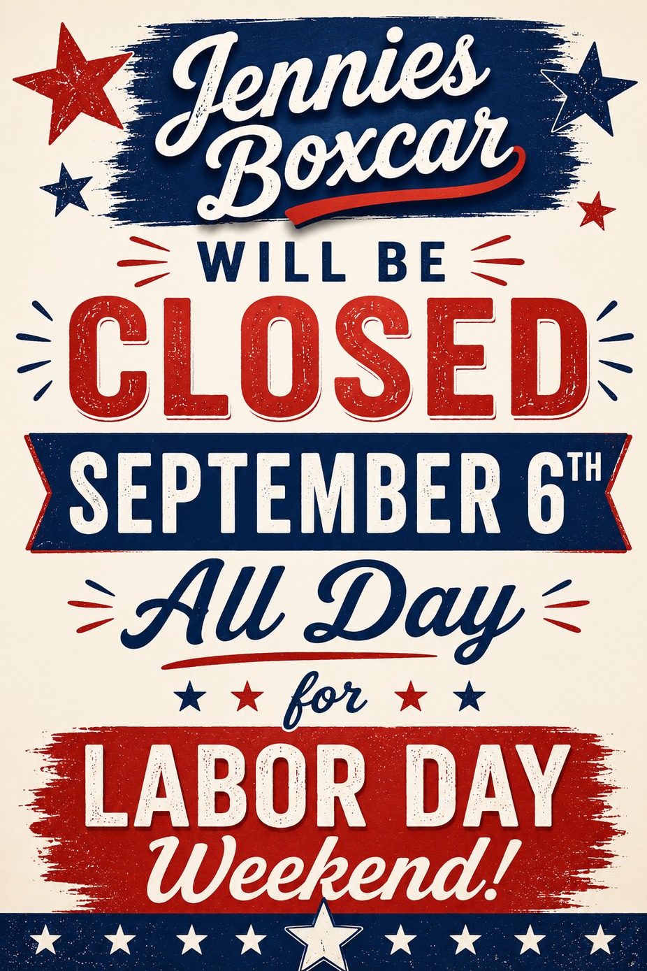 Closed September 6 event photo