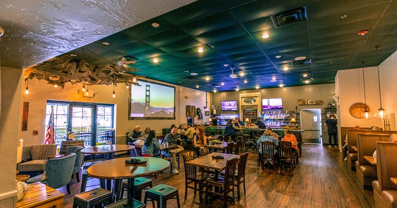 Interior, dining area and a bar