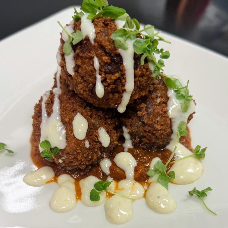 menu item 6 of 27, Braised Short Rib Croquettes