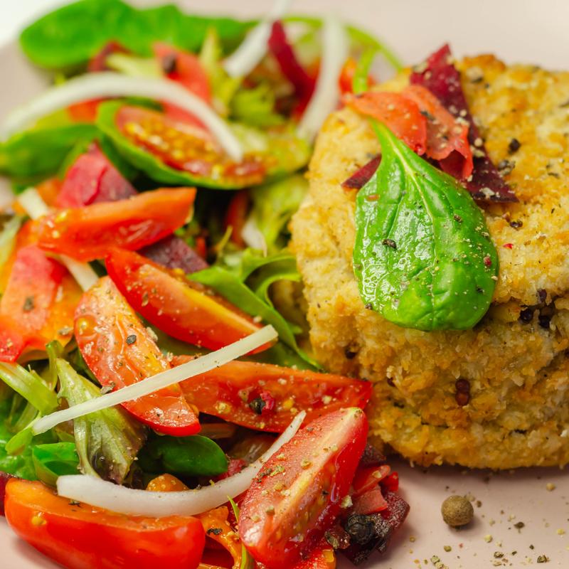 CRAB CAKES & SALAD photo