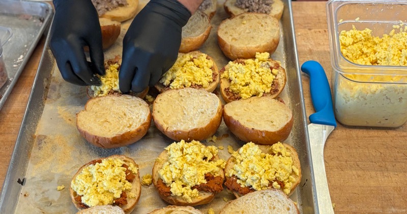 Assorted breakfast sandwiches