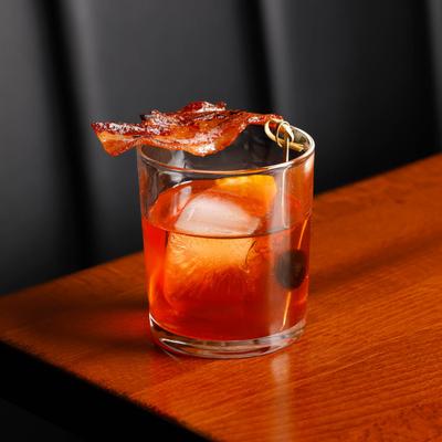 Four Roses bourbon, maple syrup, orange bitters, candied bacon