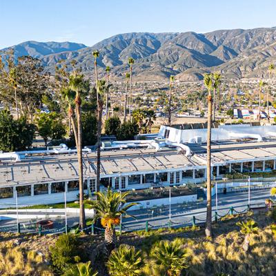 Exterior, aerial view of the restaurant.