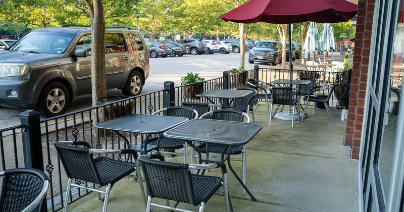 Exterior, tables and chairs on patio