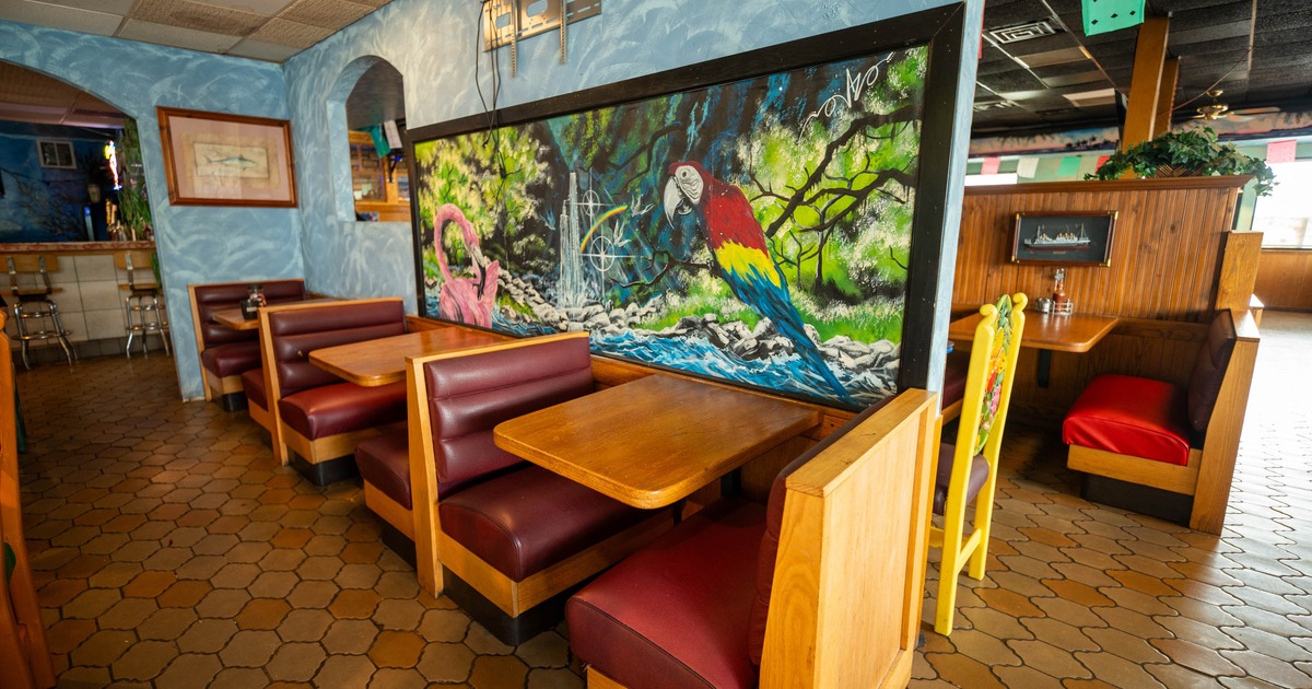 Interior, restaurant booths