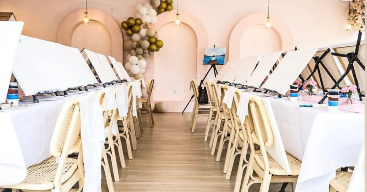 Interior, table ready for guests