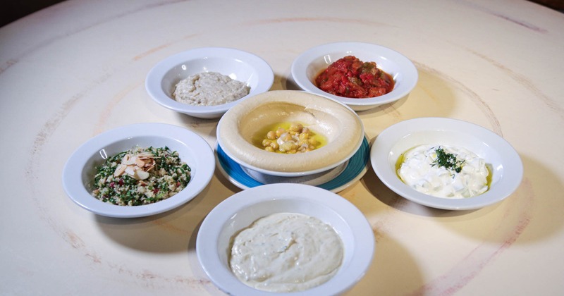 Various served meals