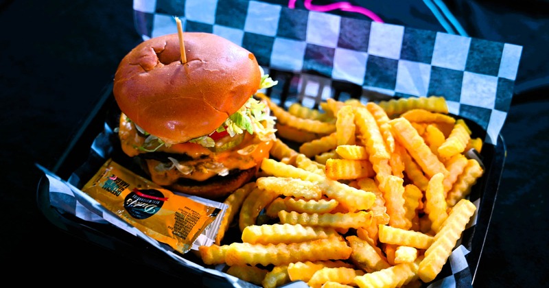 Cheeseburger and fries