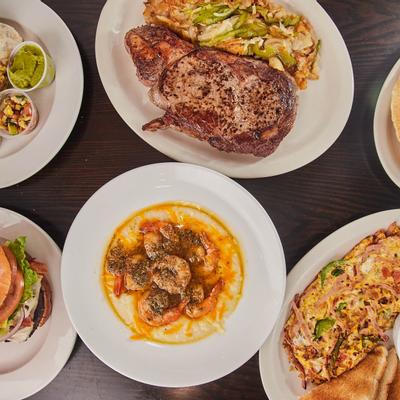 Different dishes from top