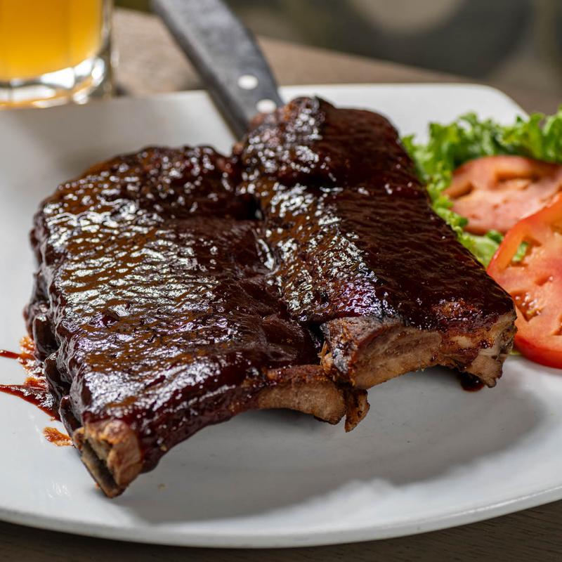 menu item 7 of 10, 1/2 Slab B.B.Q. Ribs & French Fried Shrimp