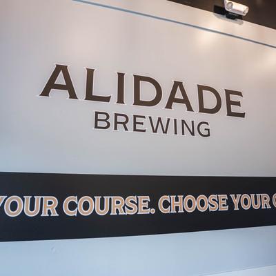 The venue's name on the wall.