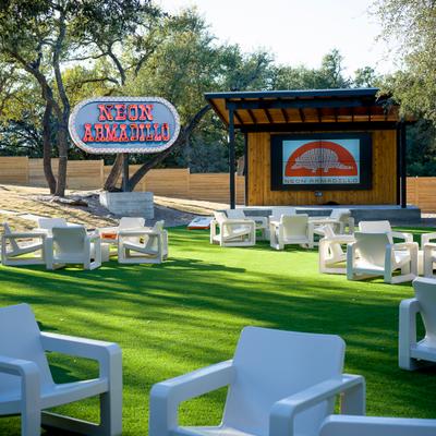 Green Space & Stage.