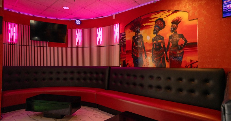 Interior, seating place near wall
