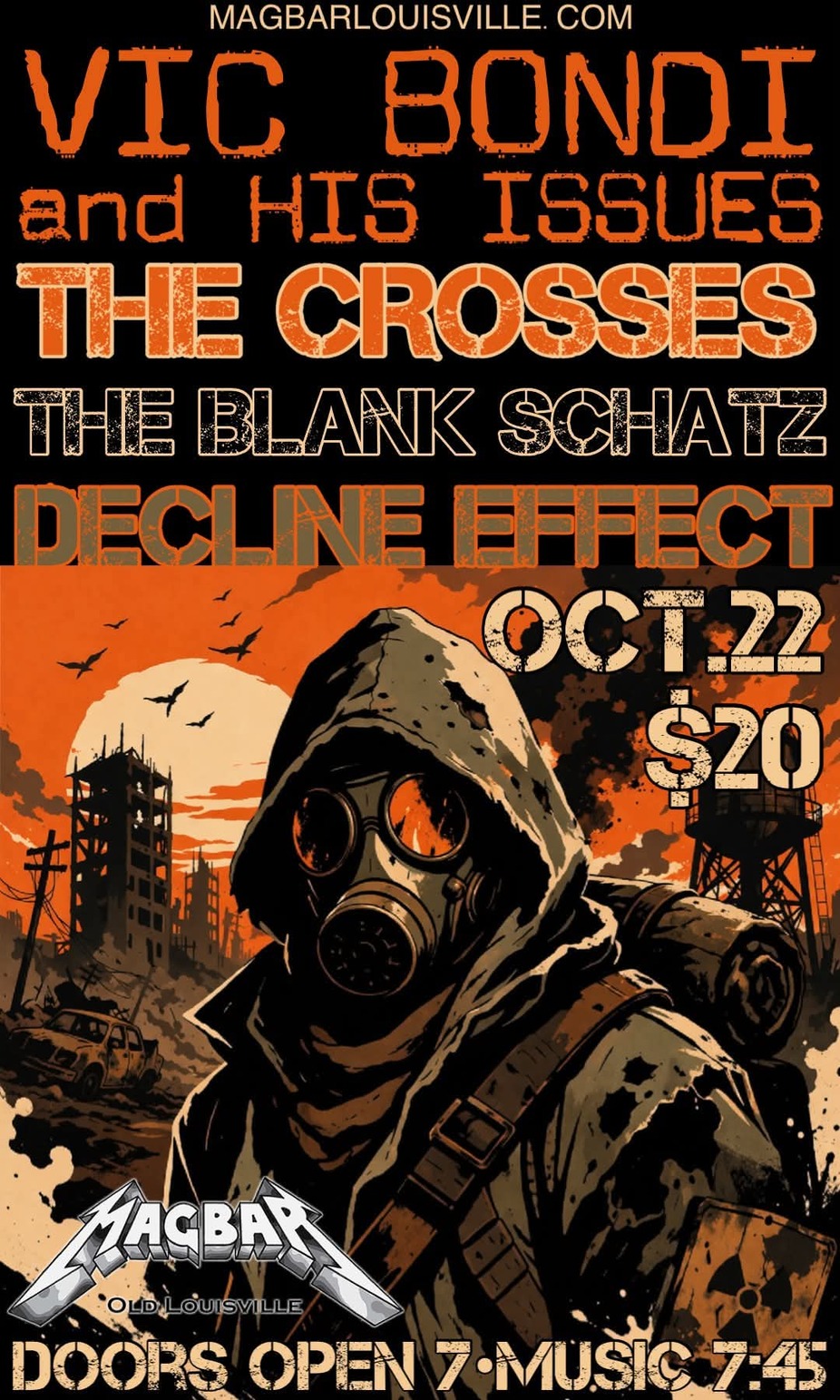 Vic Bondi and His Issues with The Crosses, The Blank Schatz and Decline Effect event photo