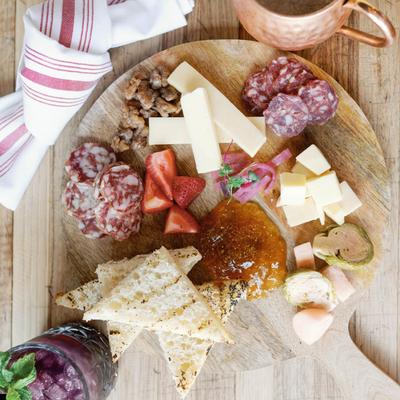 Charcuterie board, top view