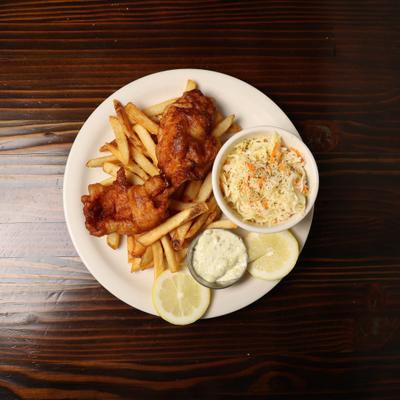 Plate of fish and Chips.