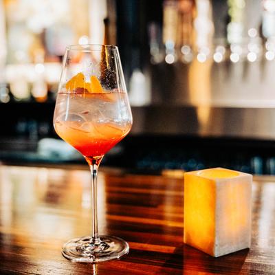 Non alcoholic cocktail Italian Spritz.