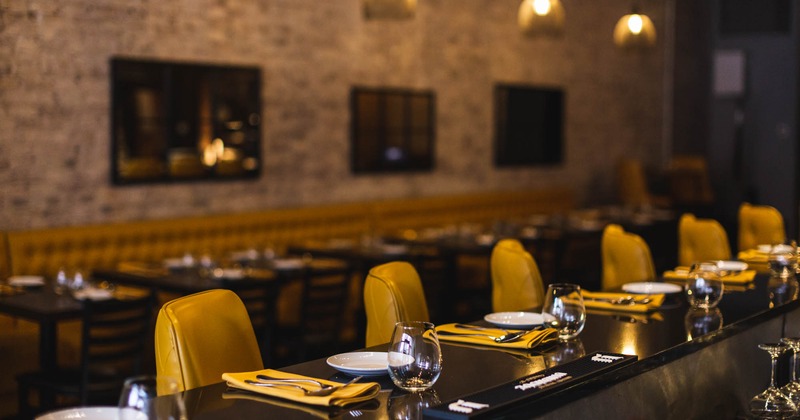 A part of bar setup for a diner.