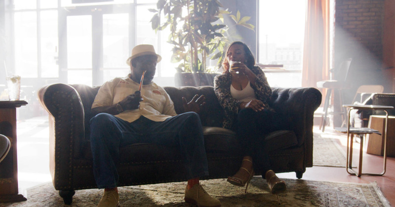 Two people enjoy the conversation