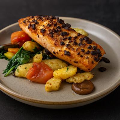 Pistachio-Crusted Salmon.