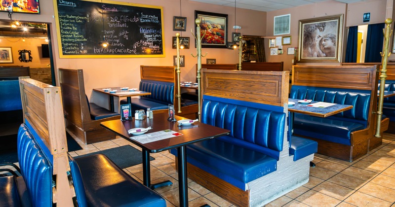 Interior, restaurant booths