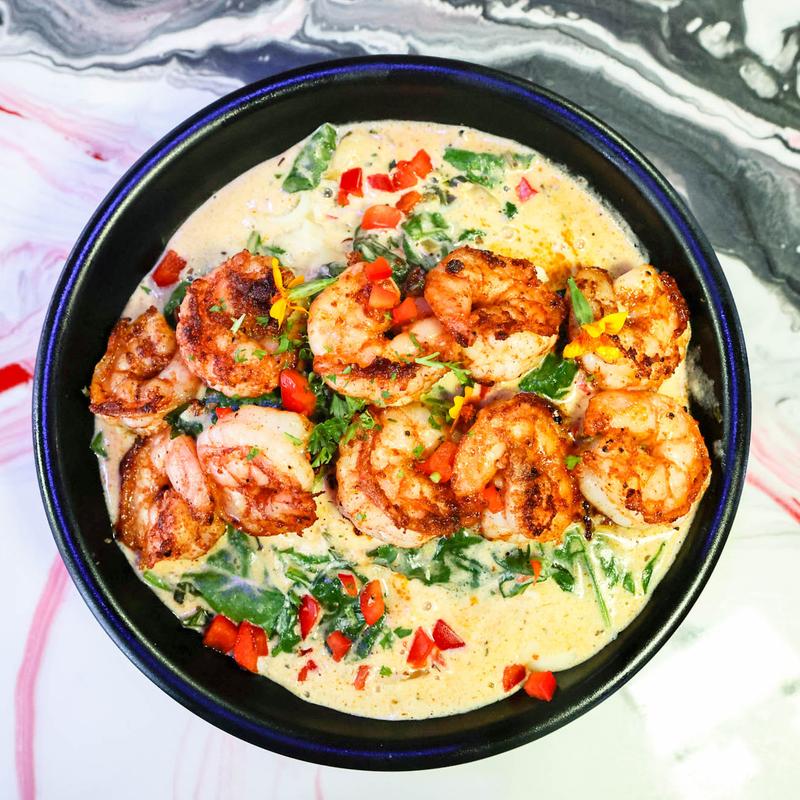 menu item 1 of 2, Shrimp & Grits