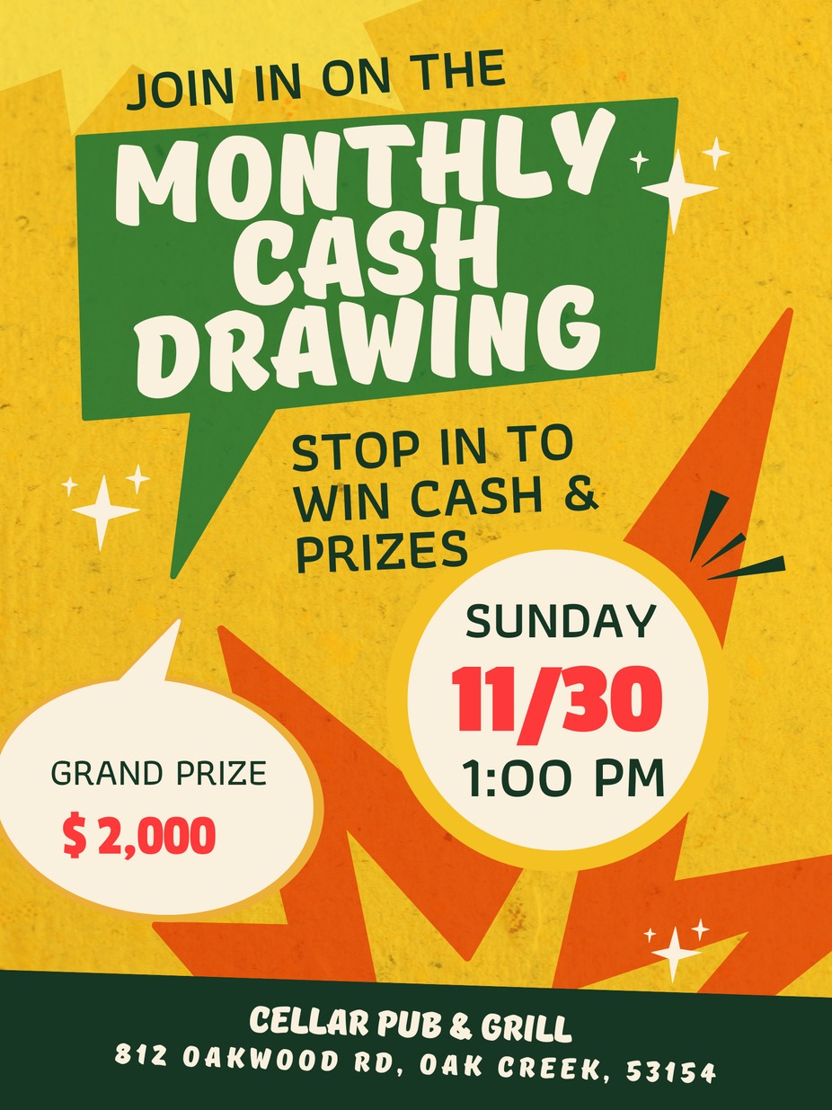 Monthly Cash Drawing event photo