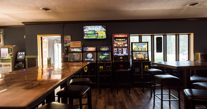 High tables and chairs