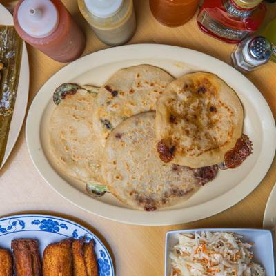 A plate of pupusas.