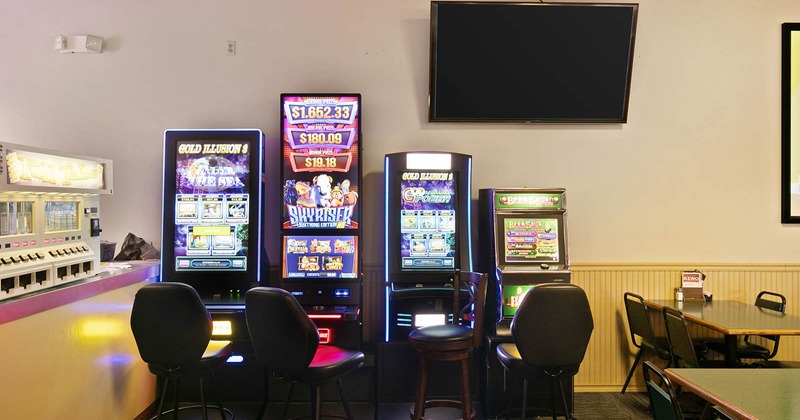 Interior, slot machines