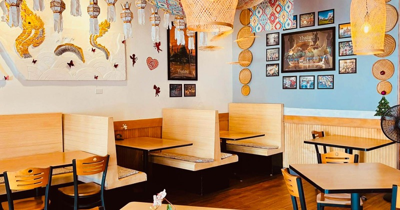 Interior, tables and booths ready for guests