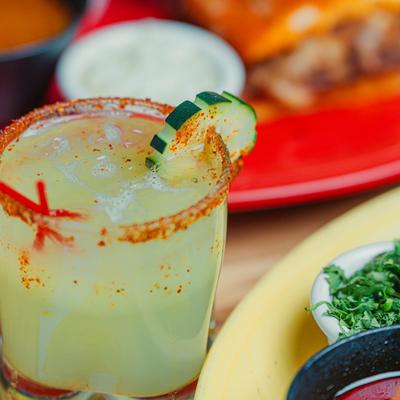 Spicy cucumber margarita.