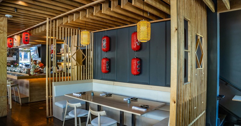 Interior, table ready for guests