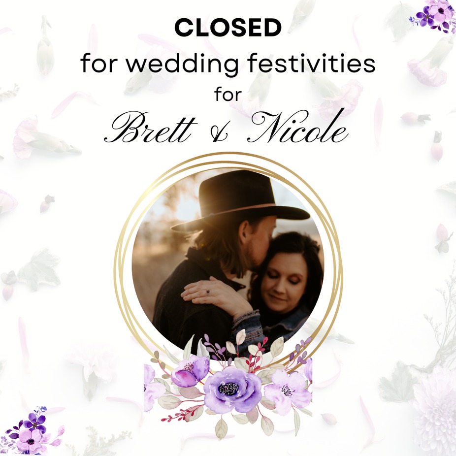 CLOSED for wedding festivities event photo