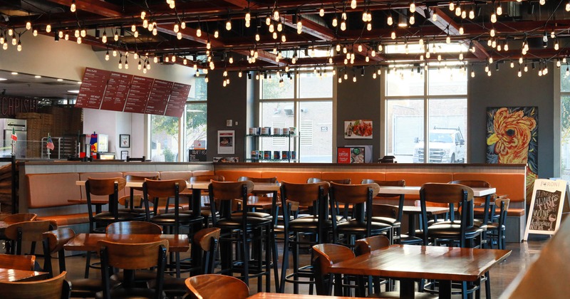 Interior, order counter and seating space